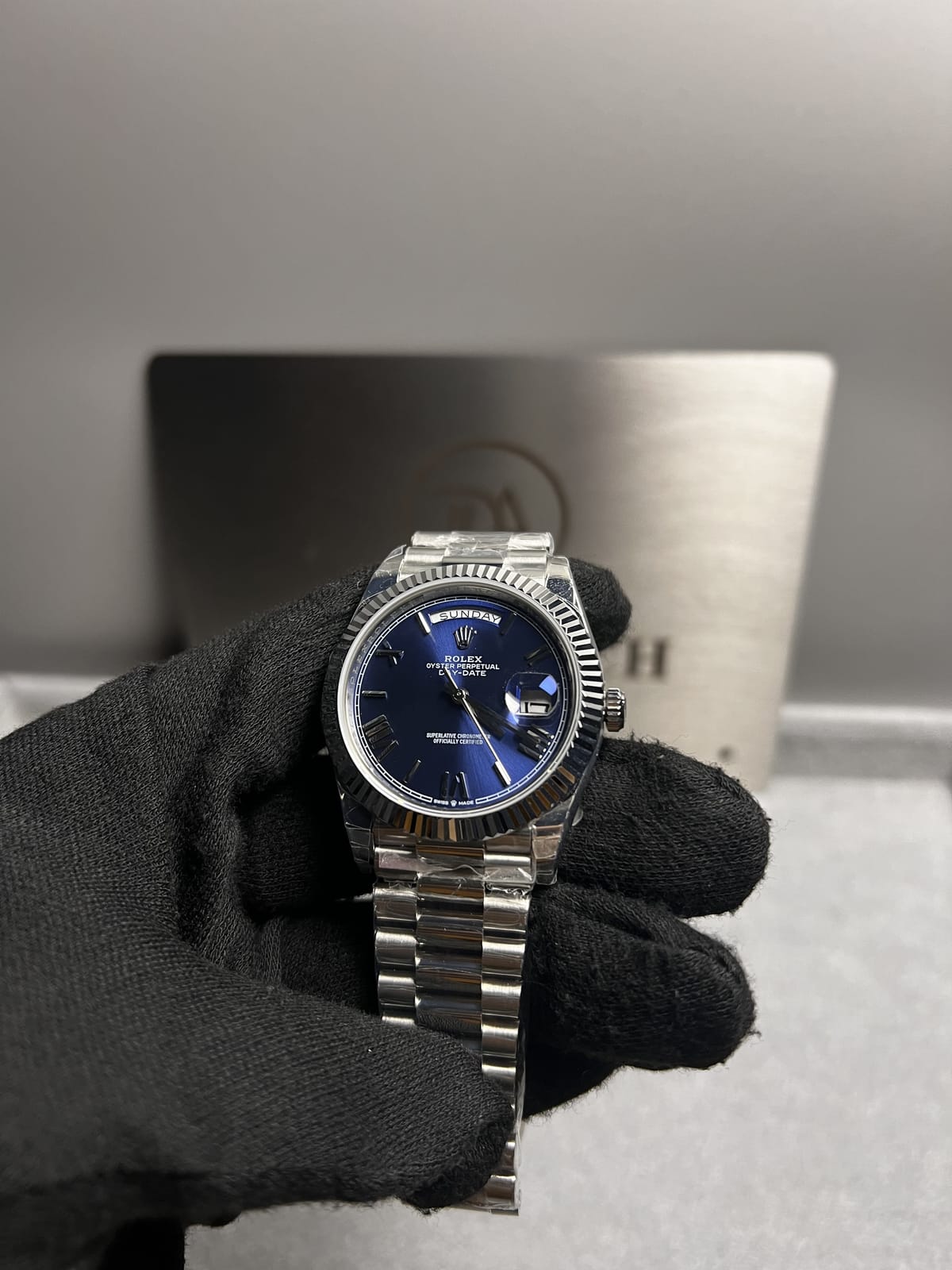 롤렉스 데이데이트 로만 블루다이얼 40mm 7