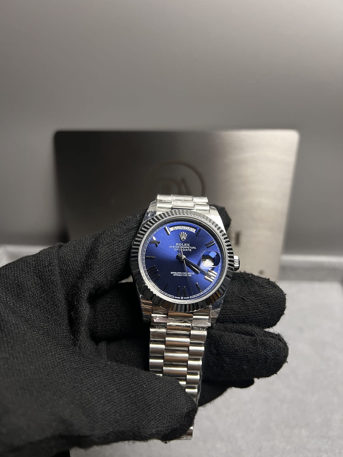 롤렉스 데이데이트 로만 블루다이얼 40mm 8