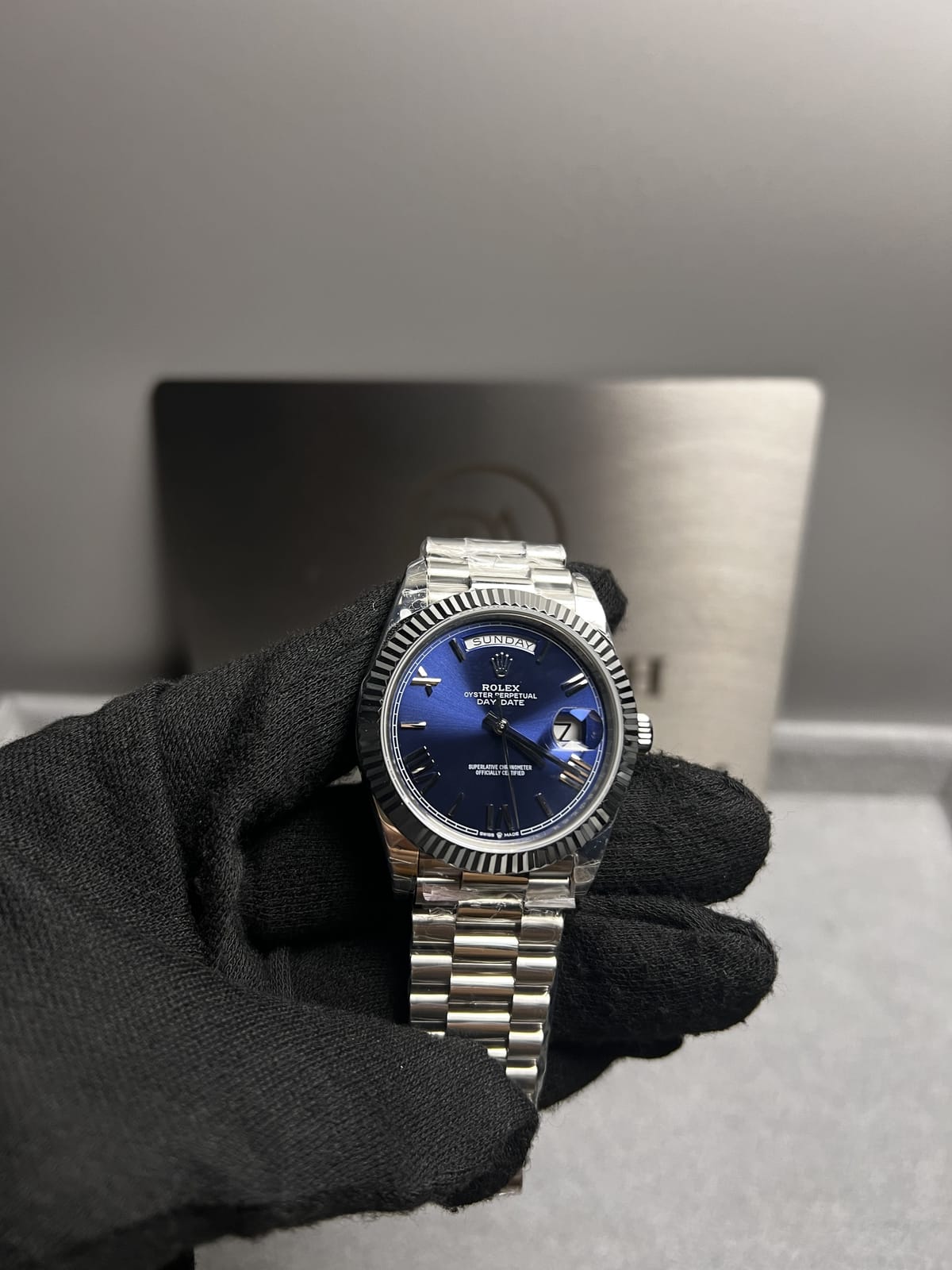 롤렉스 데이데이트 로만 블루다이얼 40mm 9