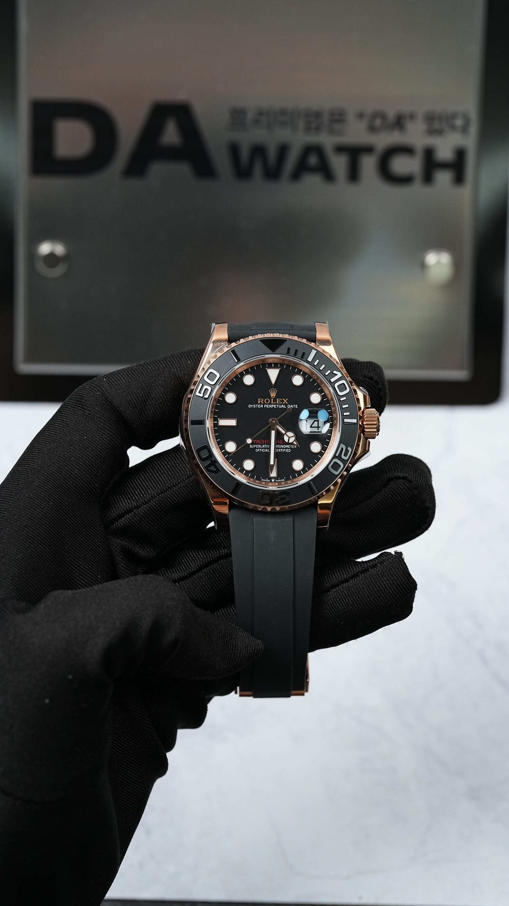 롤렉스 요트마스터1 로즈골드 금통 러버밴드 40mm