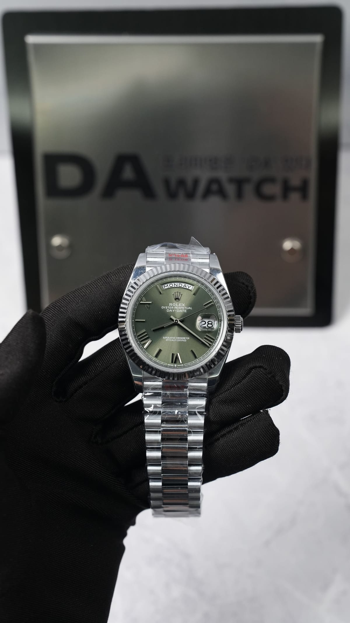 롤렉스 데이데이트 화이트골드 올리브그린 40mm 5