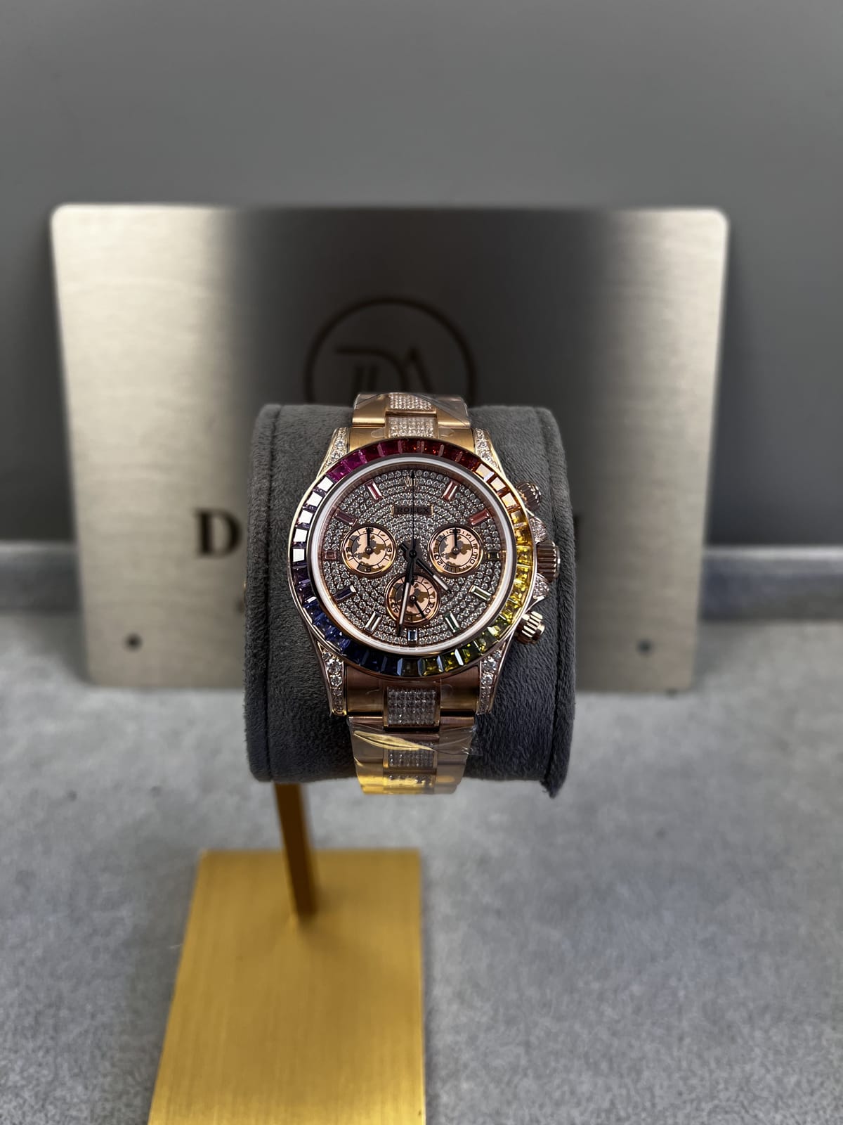 롤렉스 데이토나 로즈골드 금통 레인보우 다이아풀셋 40mm 3