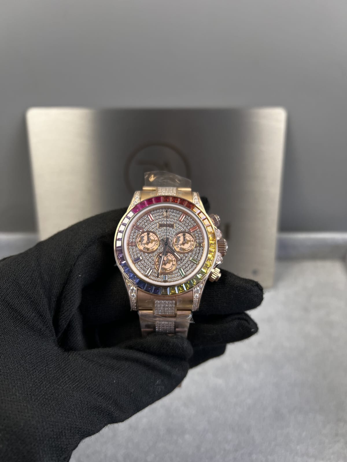 롤렉스 데이토나 로즈골드 금통 레인보우 다이아풀셋 40mm 4