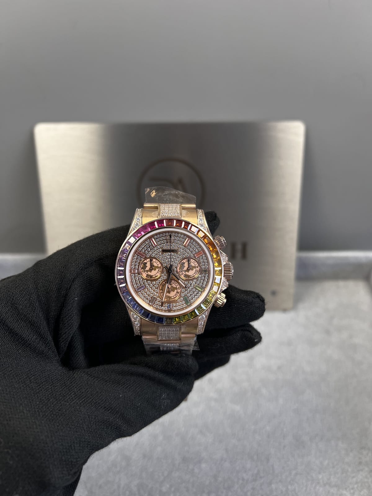 롤렉스 데이토나 로즈골드 금통 레인보우 다이아풀셋 40mm 6