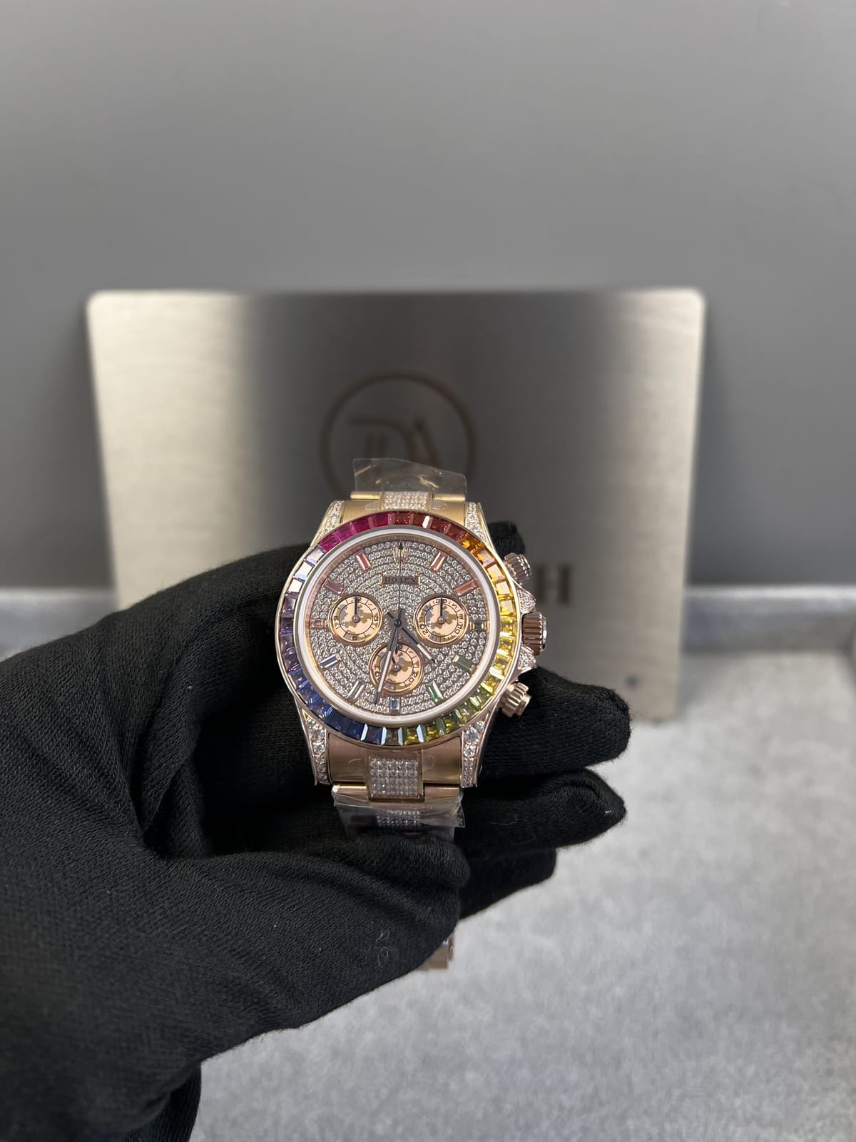 롤렉스 데이토나 로즈골드 금통 레인보우 다이아풀셋 40mm 7