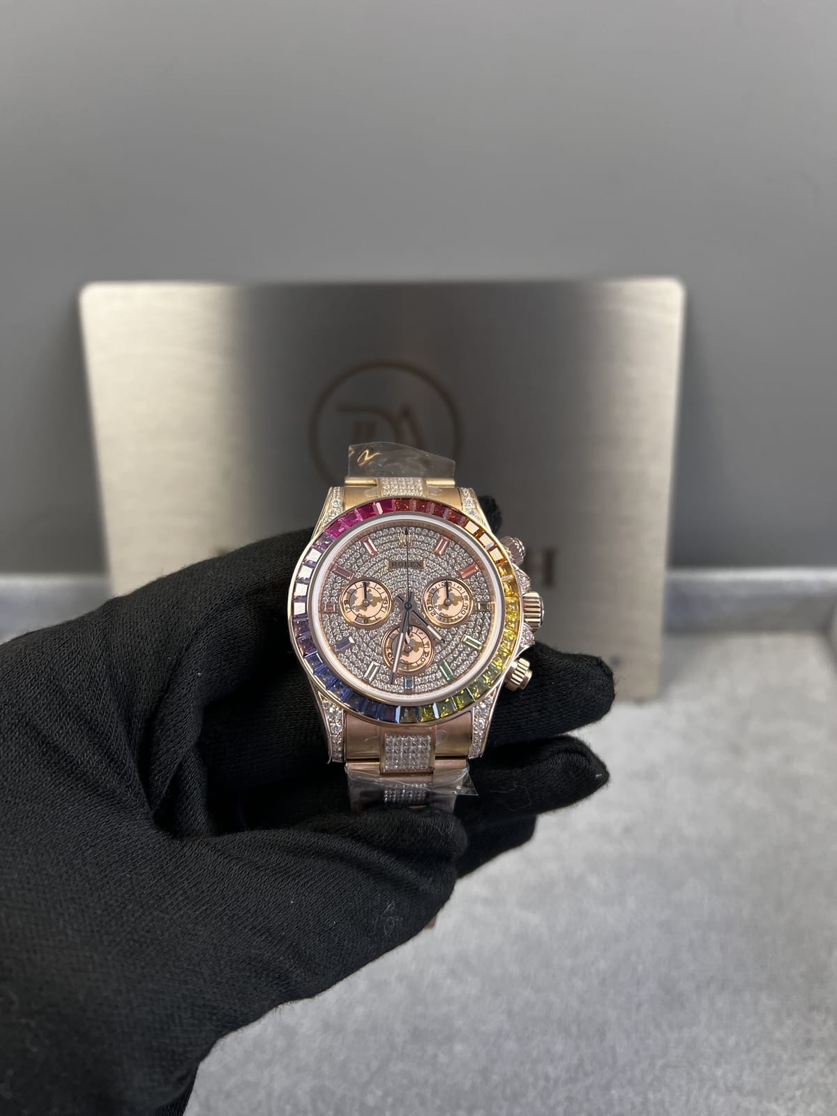 롤렉스 데이토나 로즈골드 금통 레인보우 다이아풀셋 40mm 8
