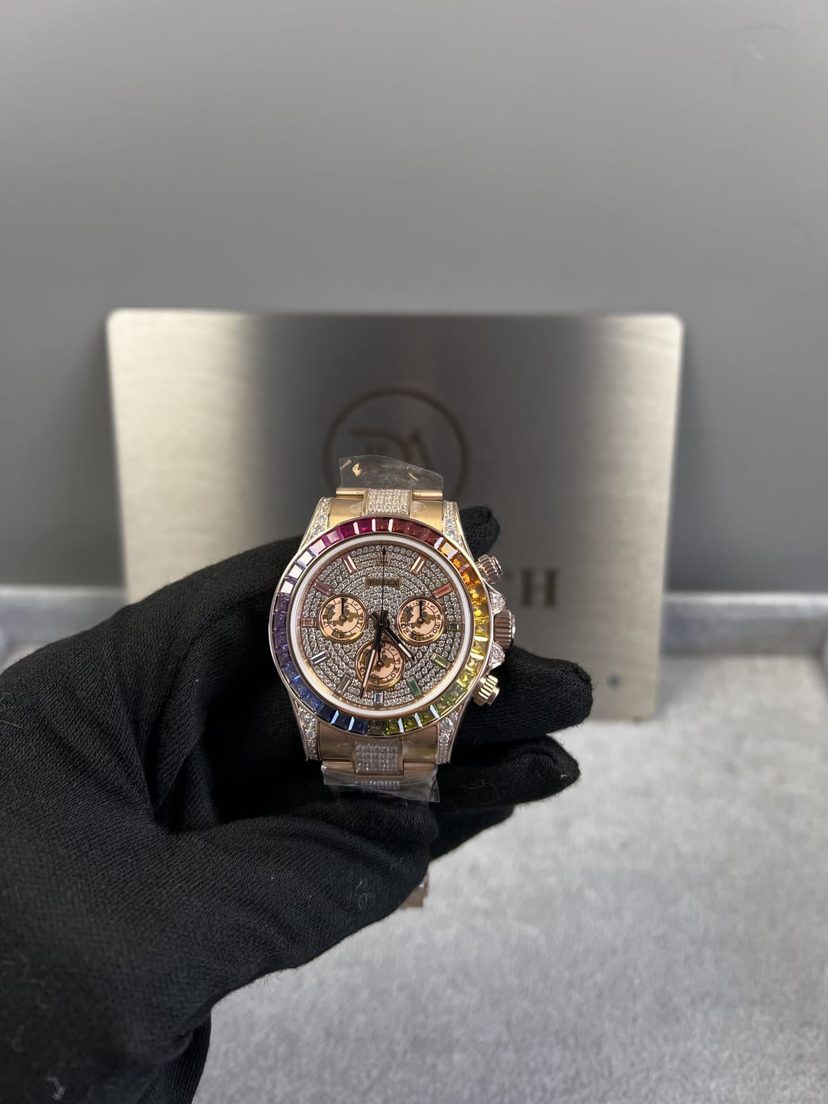 롤렉스 데이토나 로즈골드 금통 레인보우 다이아풀셋 40mm 10