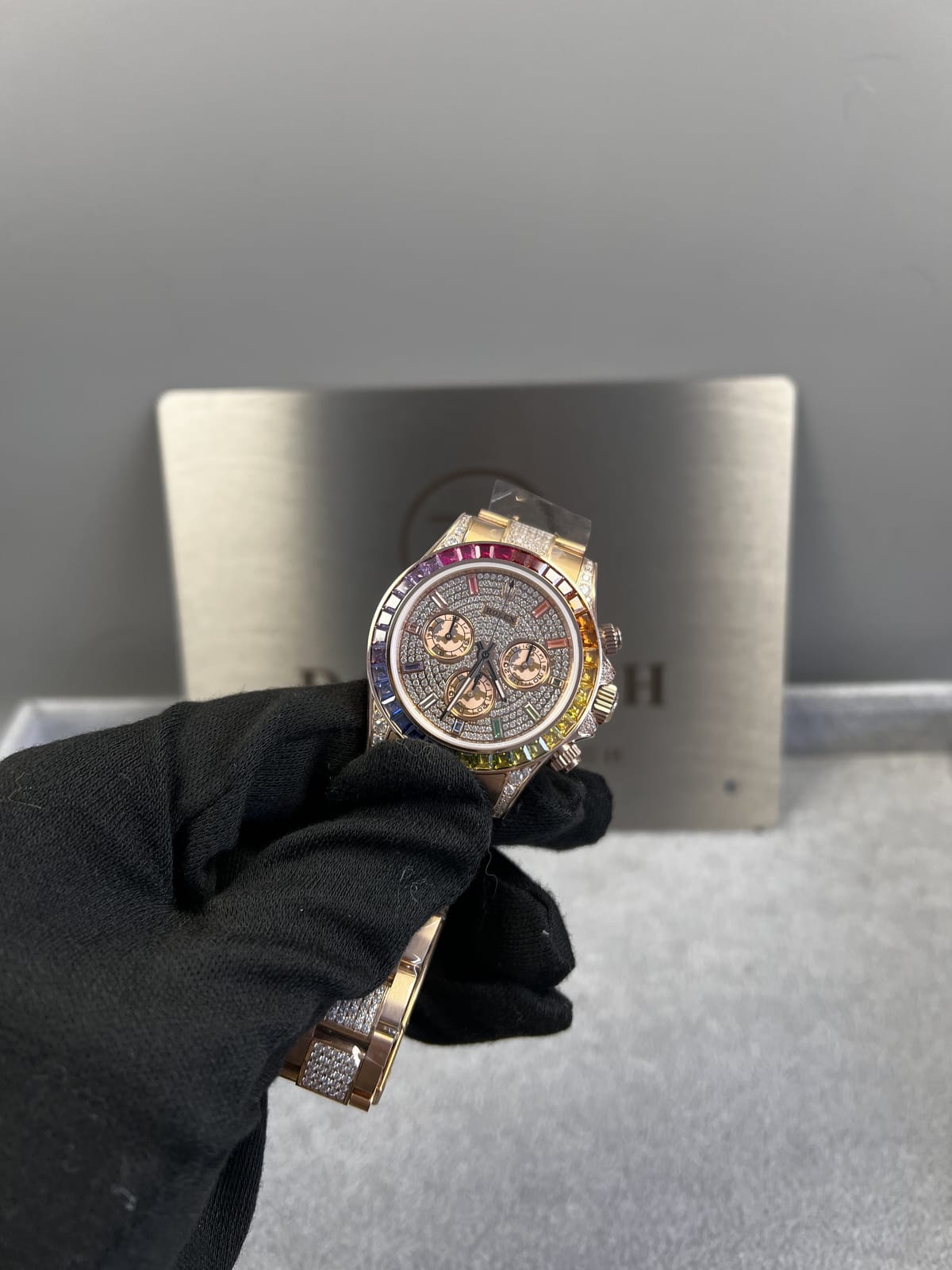 롤렉스 데이토나 로즈골드 금통 레인보우 다이아풀셋 40mm 11