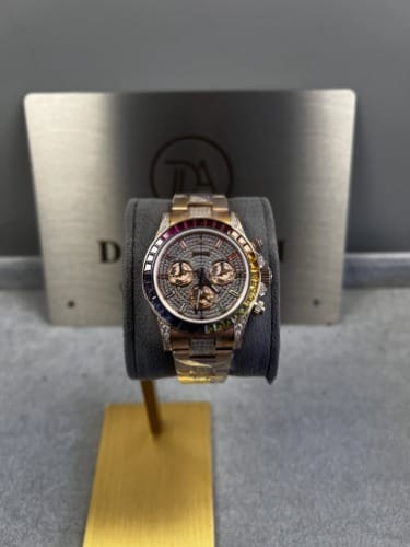 롤렉스 데이토나 로즈골드 금통 레인보우 다이아풀셋 40mm