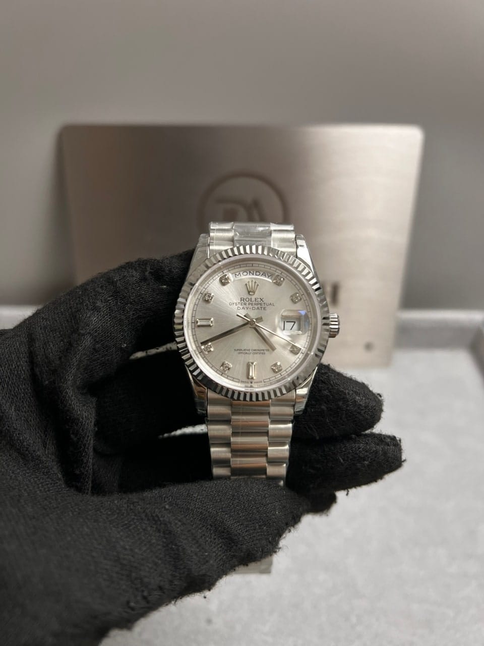 롤렉스 데이데이트 그레이다이얼 바게뜨 8P 40mm 4