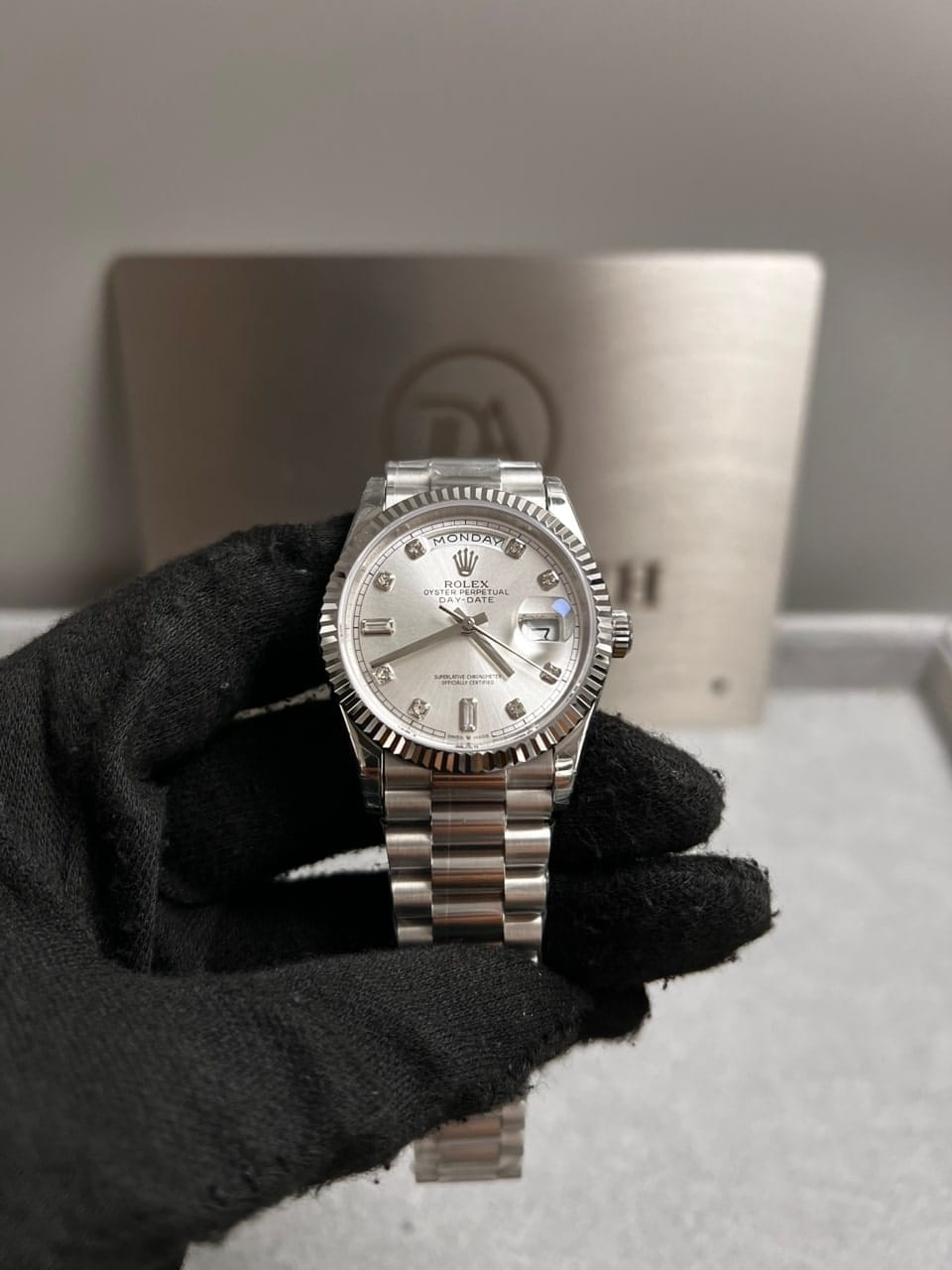 롤렉스 데이데이트 그레이다이얼 바게뜨 8P 40mm 5