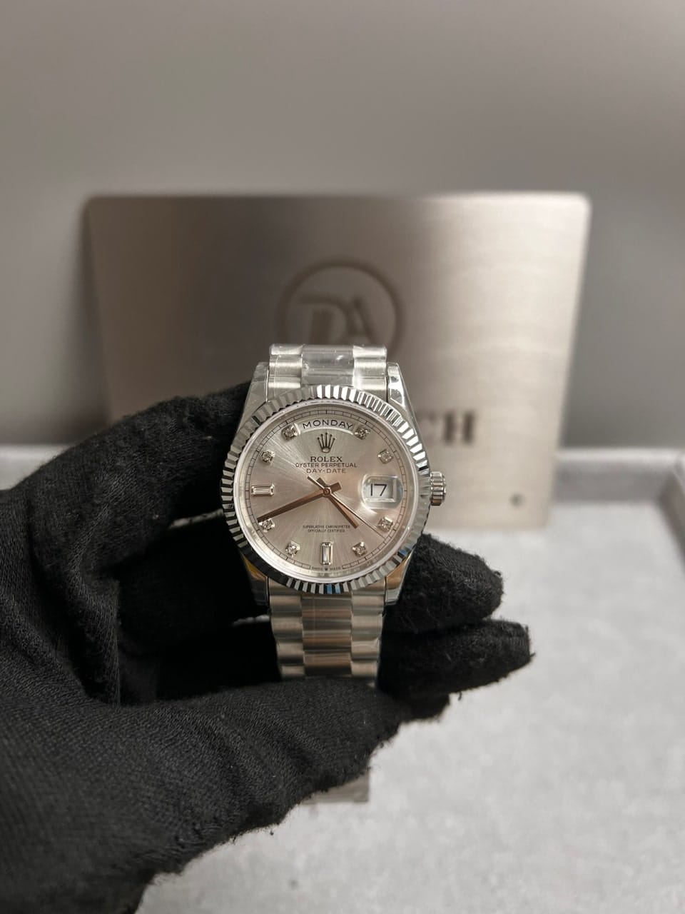 롤렉스 데이데이트 그레이다이얼 바게뜨 8P 40mm 6