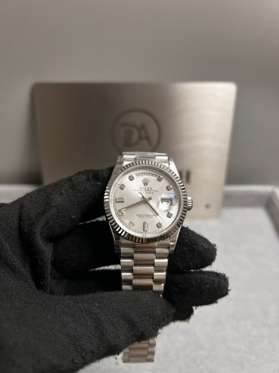 롤렉스 데이데이트 그레이다이얼 바게뜨 8P 40mm 8