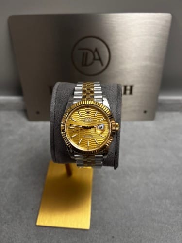 롤렉스 데이저스트 골드 플루티드 다이얼 콤비 41mm