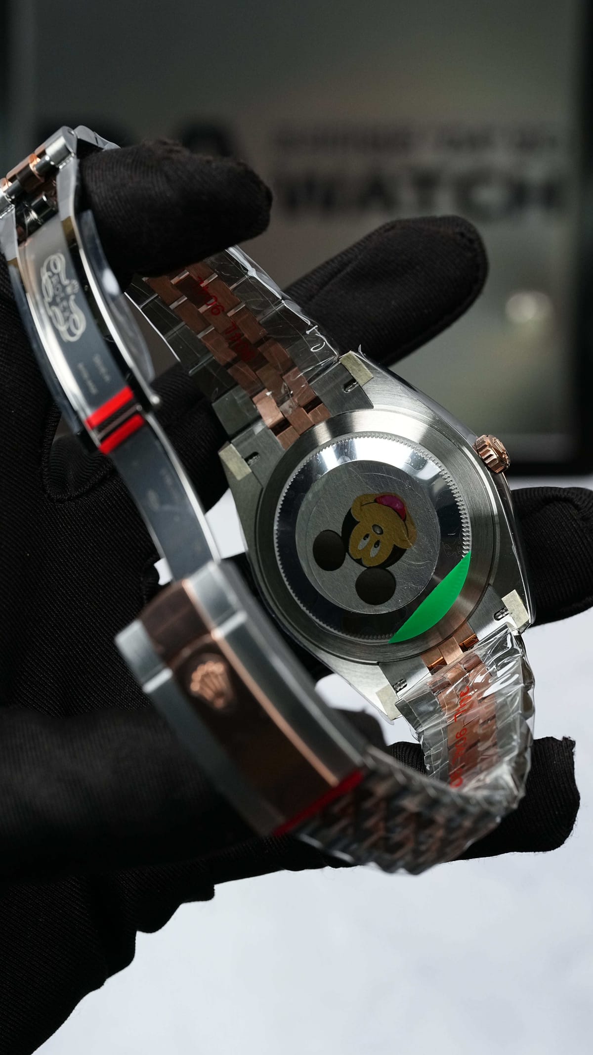 롤렉스 데이저스트 로즈골드 콤비 블랙 플루티드 다이얼 41mm 14