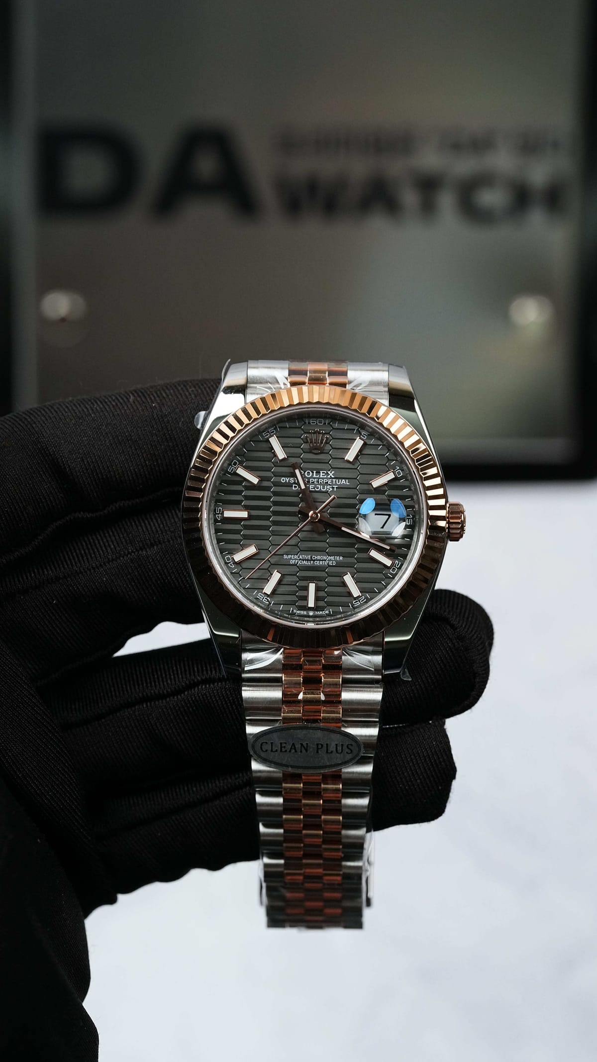 롤렉스 데이저스트 로즈골드 콤비 블랙 플루티드 다이얼 41mm 16