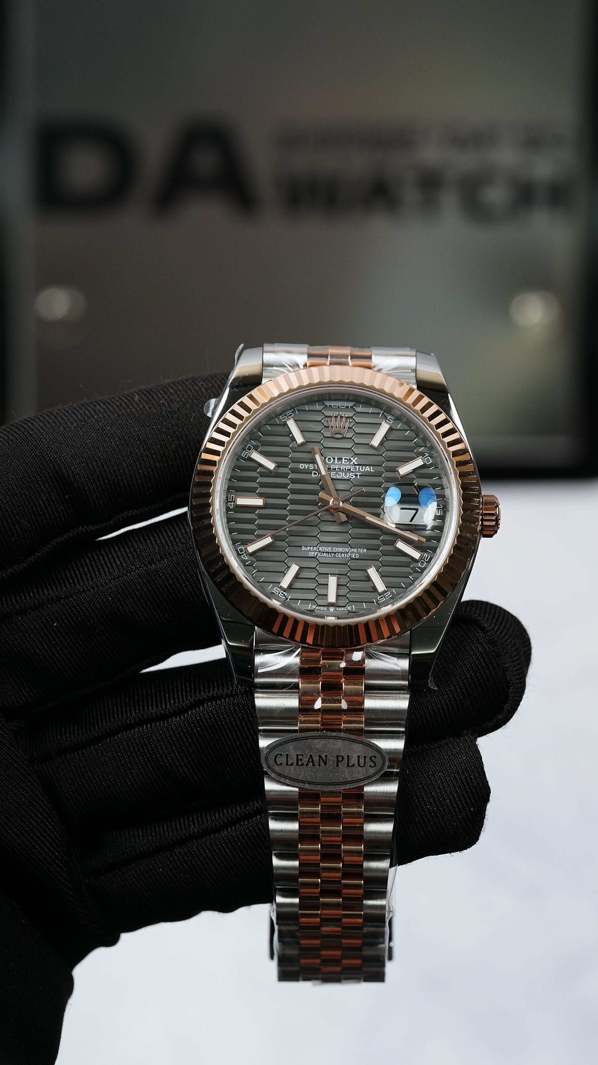 롤렉스 데이저스트 로즈골드 콤비 블랙 플루티드 다이얼 41mm 17