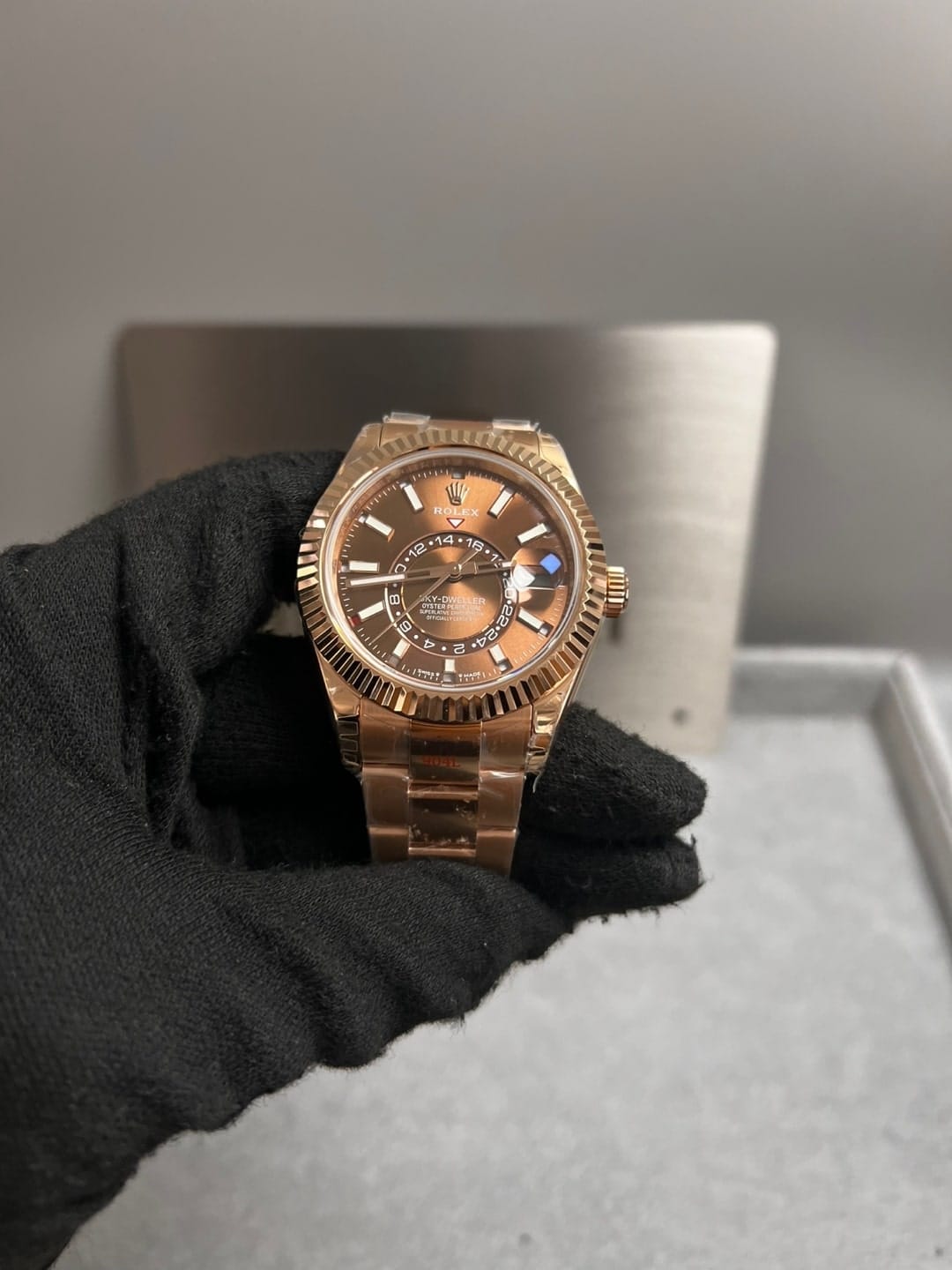 롤렉스 스카이드웰러 로즈골드 금통 초코다이얼 42mm 5