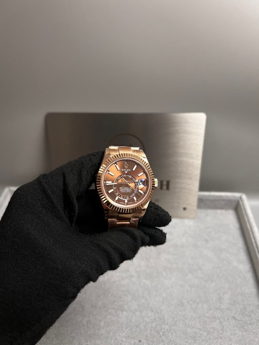 롤렉스 스카이드웰러 로즈골드 금통 초코다이얼 42mm 9
