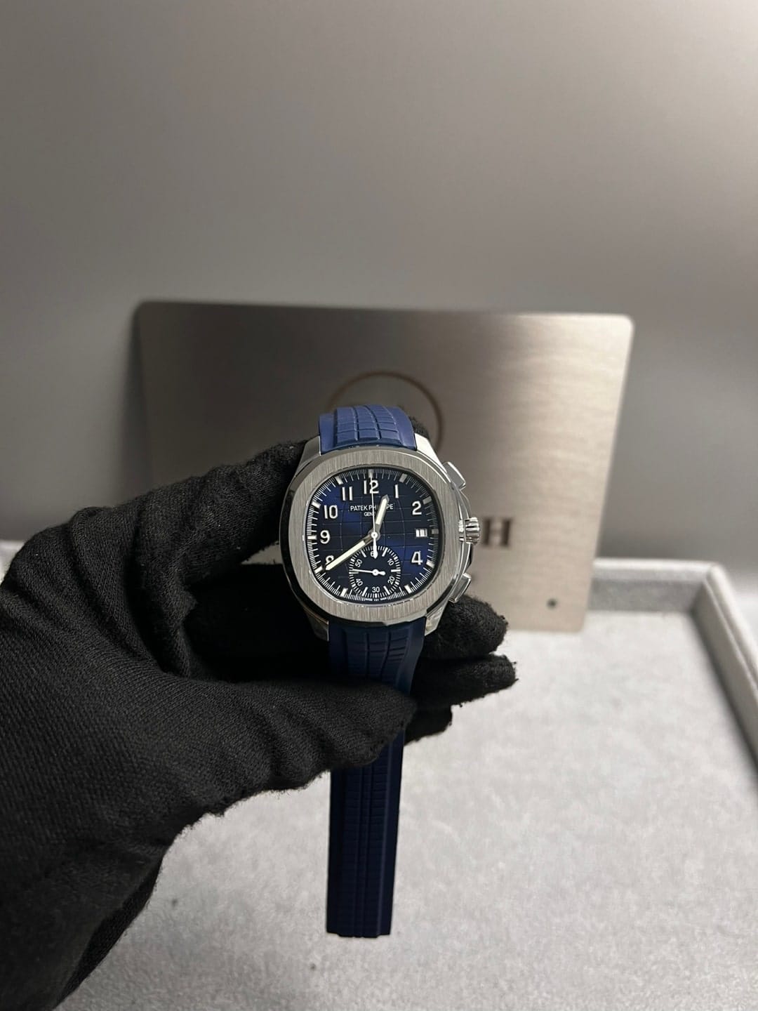 파텍필립 아쿠아넛 5968G-001 블루다이얼 42mm 4