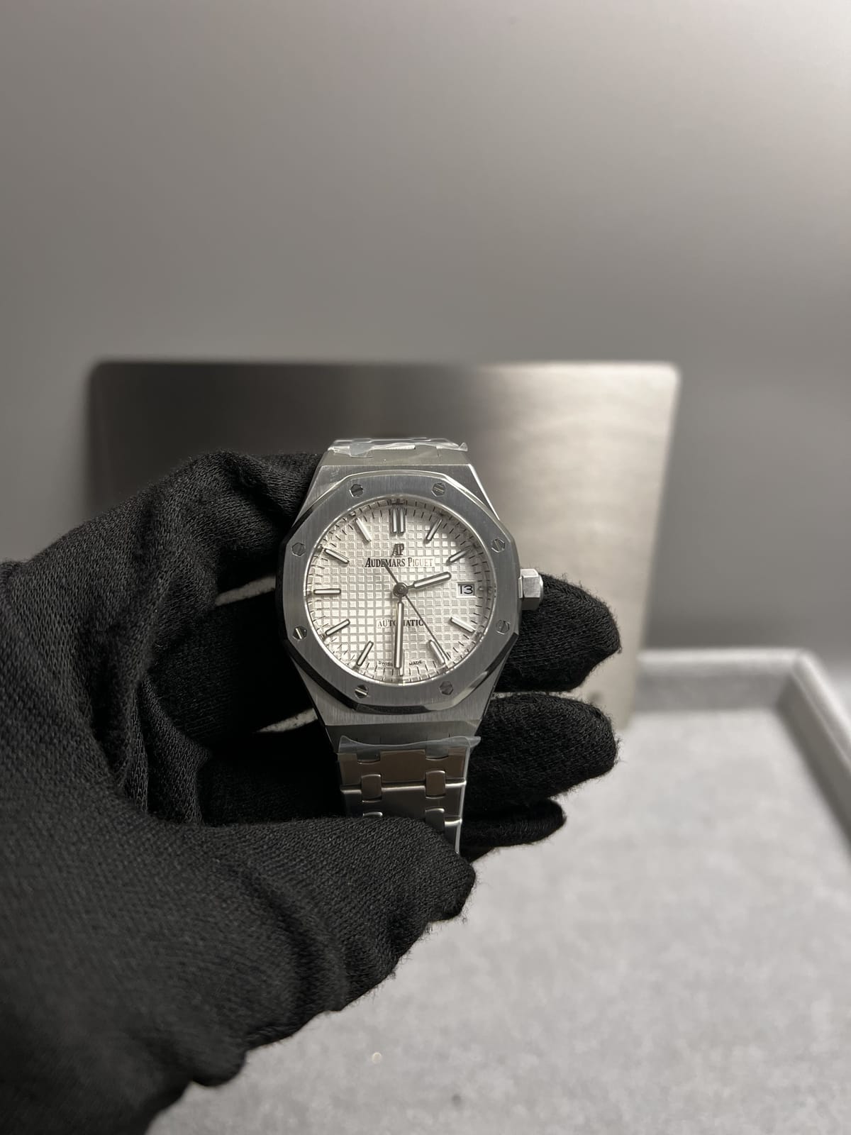 오데마피게 로얄오크 15450 화이트다이얼 37mm 4