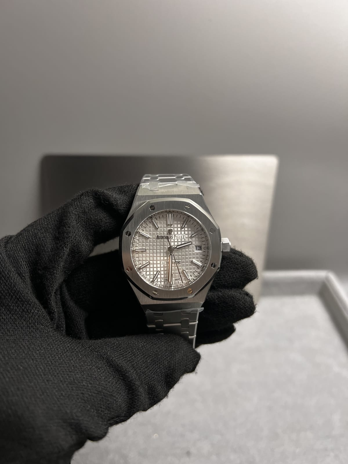 오데마피게 로얄오크 15450 화이트다이얼 37mm 6