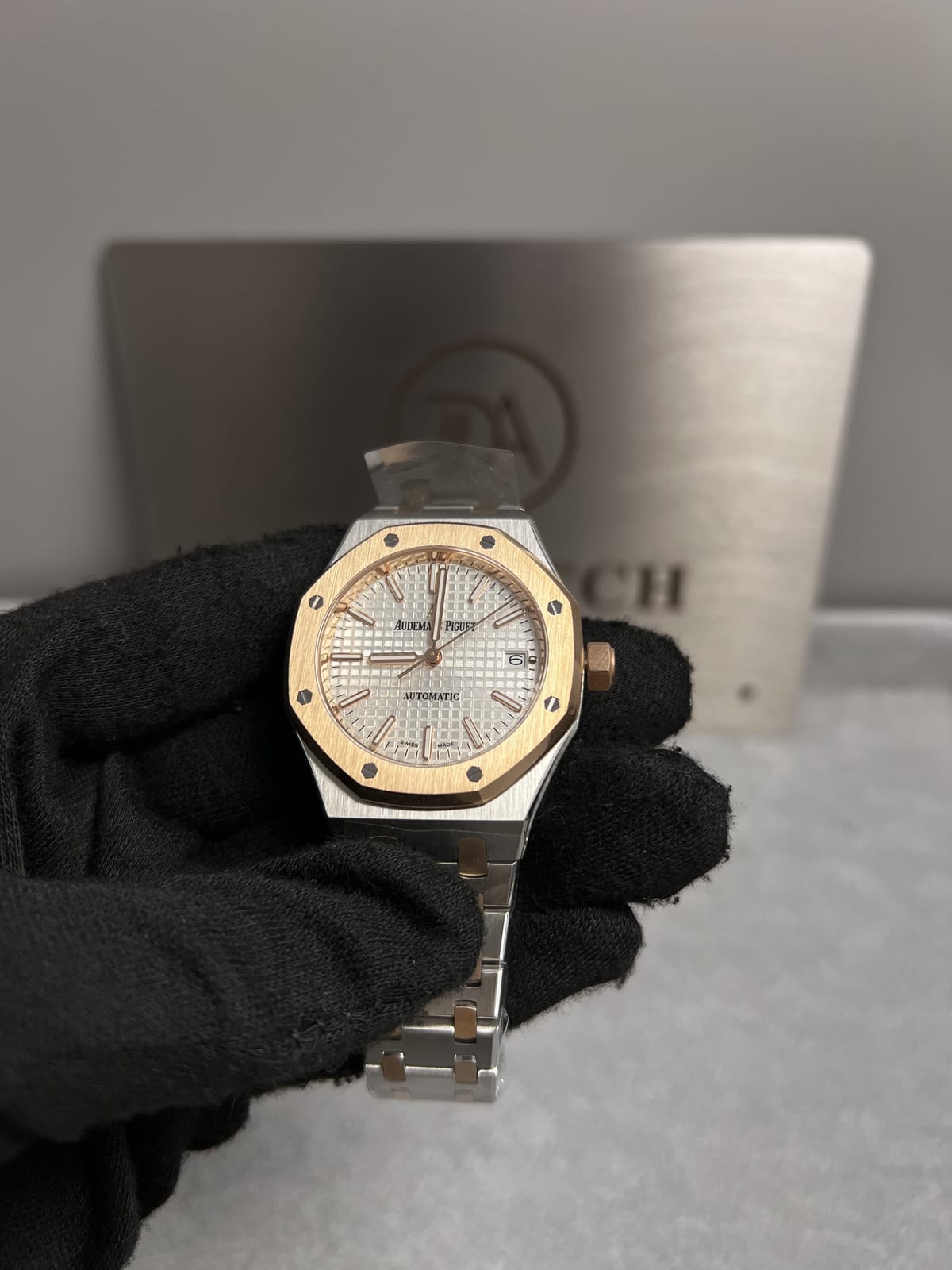 오데마피게 로얄오크 15450 로즈골드 콤비 흰판 37mm 7