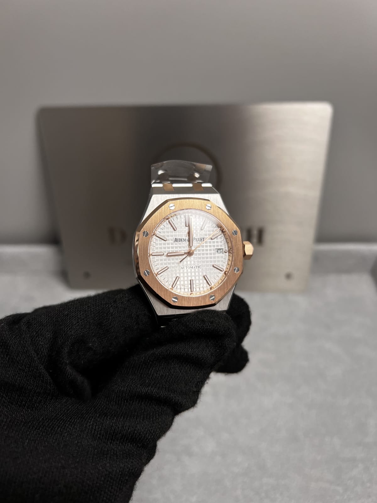 오데마피게 로얄오크 15450 로즈골드 콤비 흰판 37mm 8