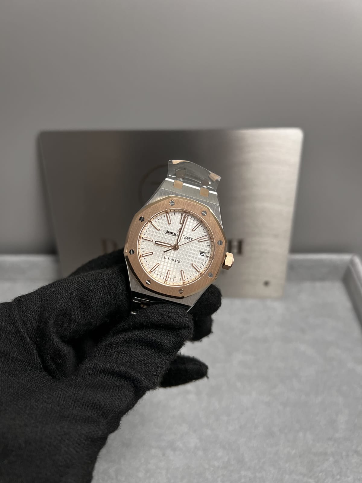 오데마피게 로얄오크 15450 로즈골드 콤비 흰판 37mm 11
