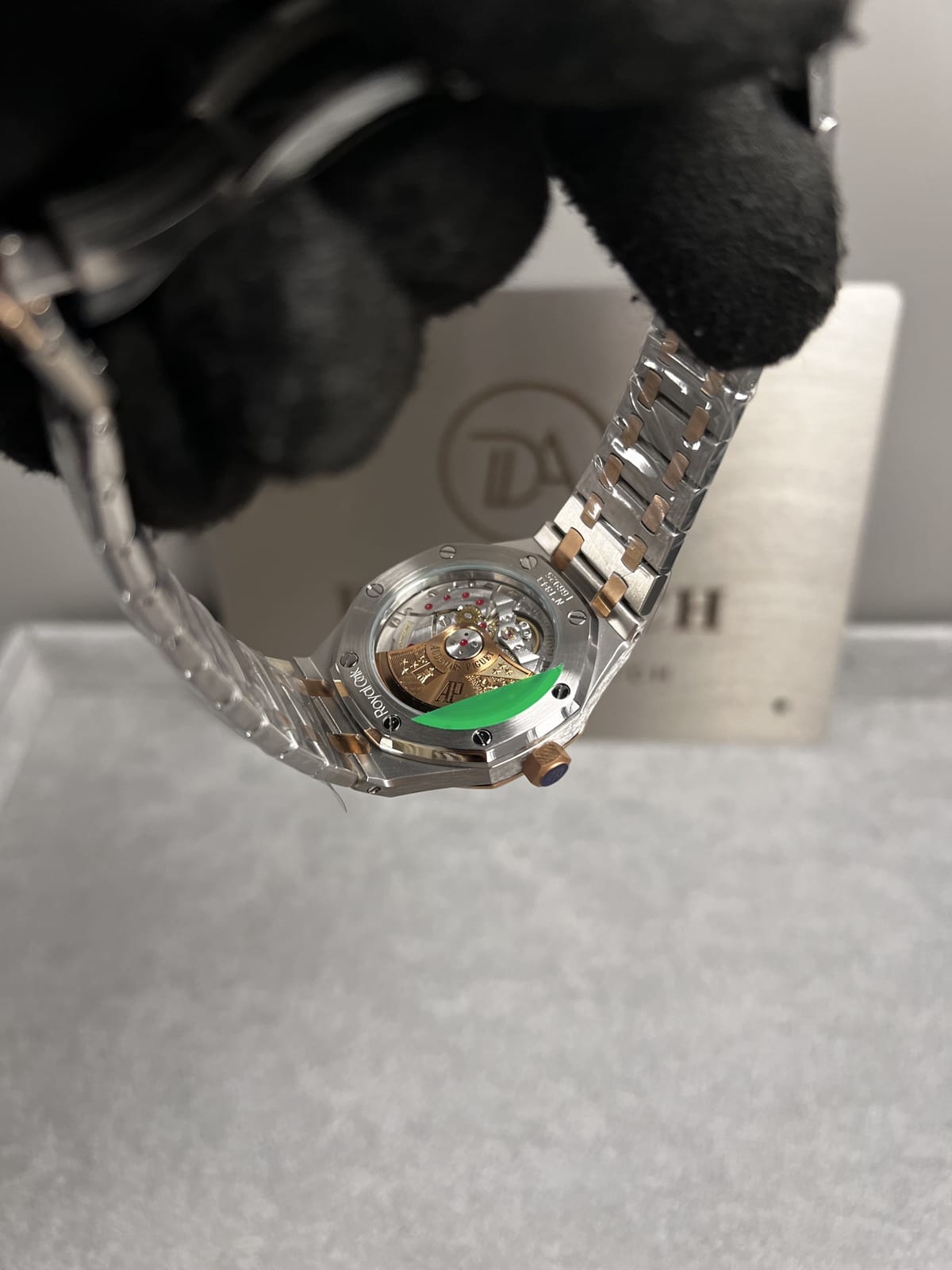 오데마피게 로얄오크 15450 로즈골드 콤비 흰판 37mm 19