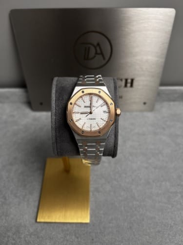 오데마피게 로얄오크 15450 로즈골드 콤비 흰판 37mm