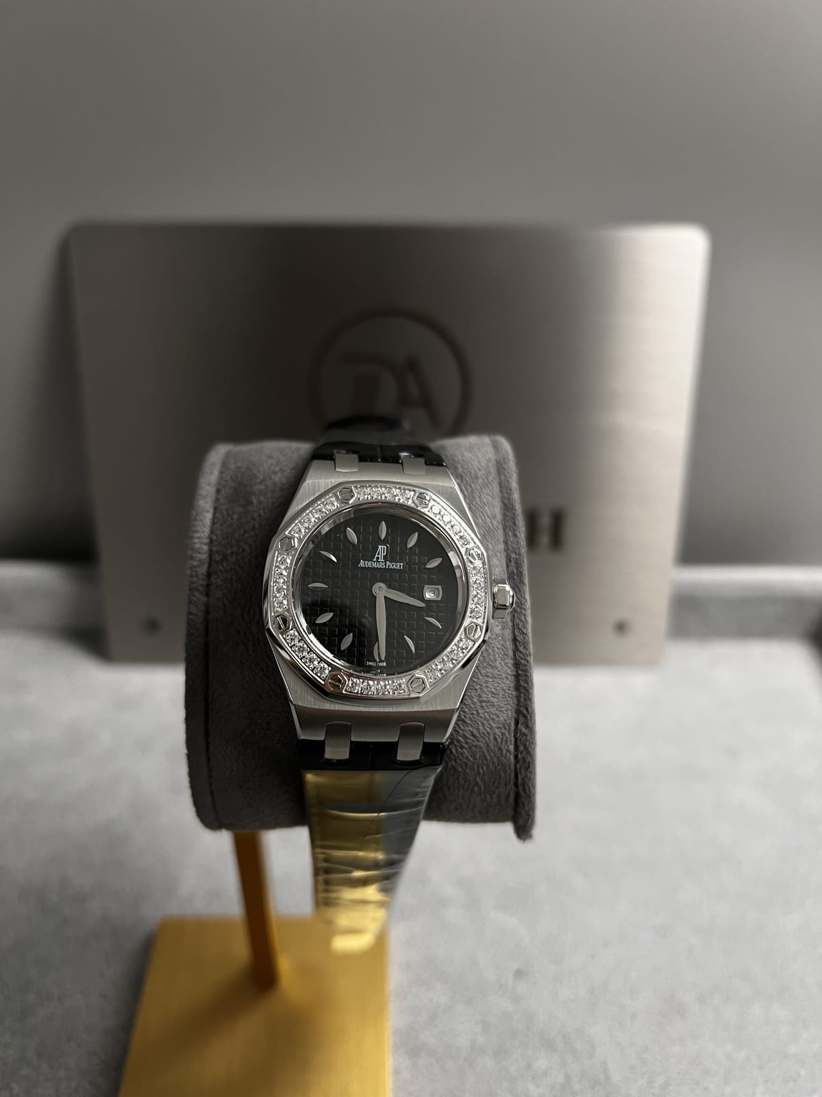 오데마피게 로얄오크 67621 스틸 블랙다이얼 다이아셋팅 33mm 3