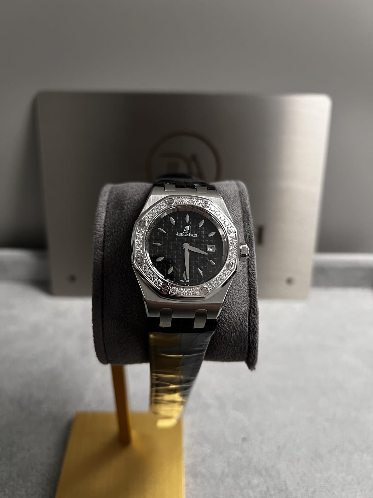 오데마피게 로얄오크 67621 스틸 블랙다이얼 다이아셋팅 33mm 20