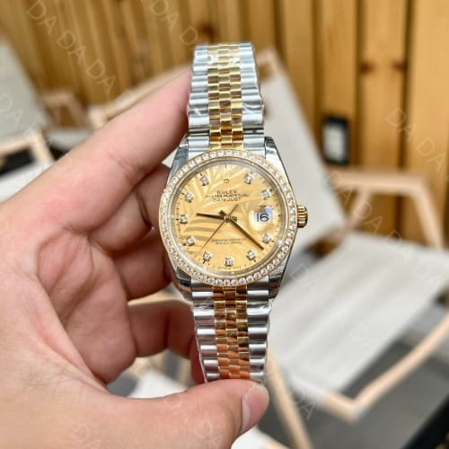 롤렉스 데이저스트 샴페인골드 팜모티프 다이아베젤 10P 36mm