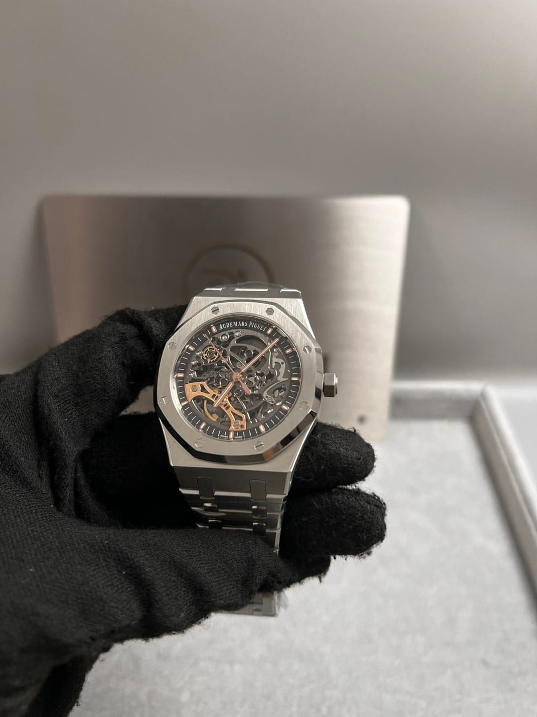 오데마피게 로얄오크 더블벨런스 휠 오픈워크 15407 스틸 41mm 7