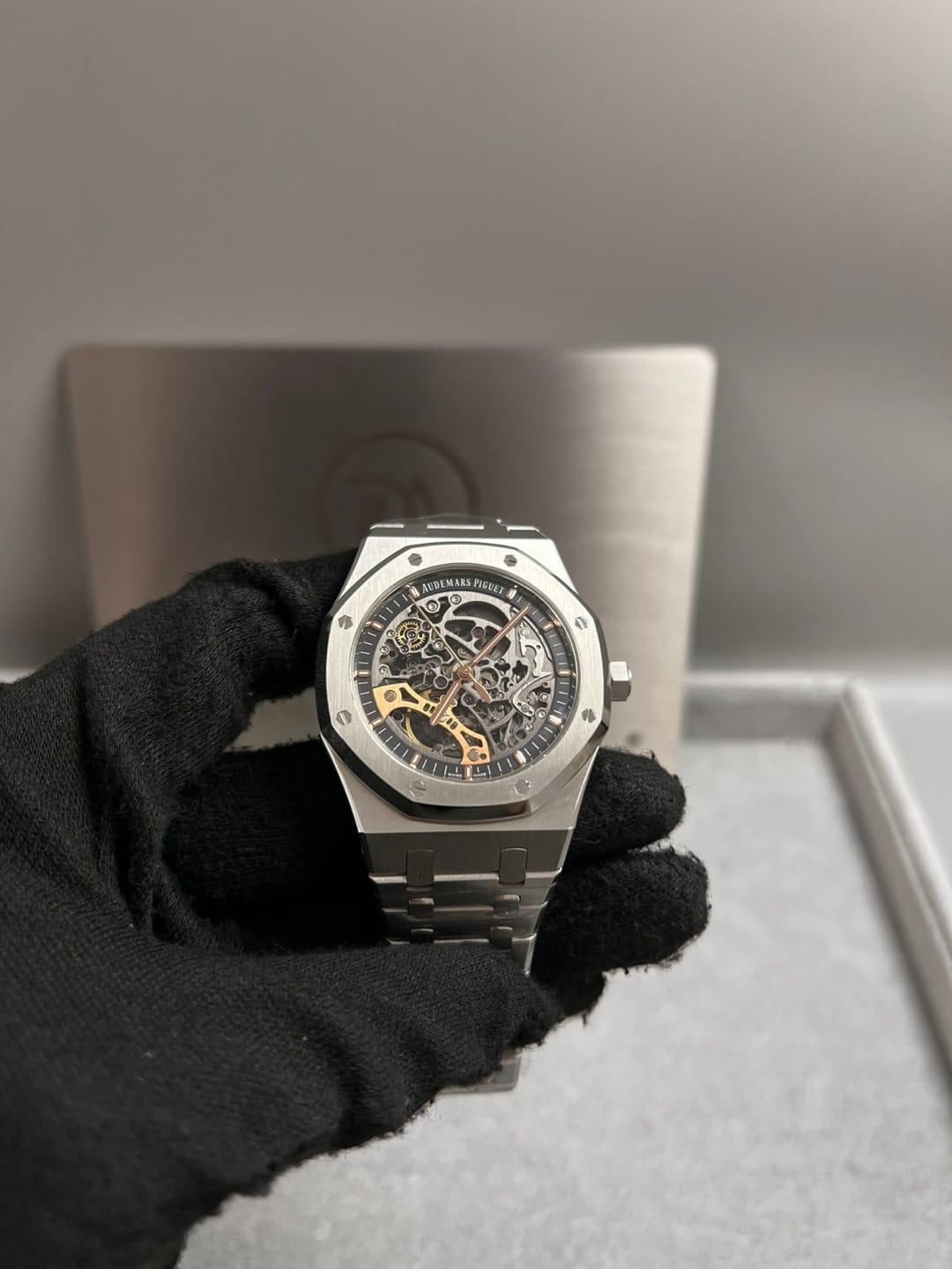 오데마피게 로얄오크 더블벨런스 휠 오픈워크 15407 스틸 41mm 8