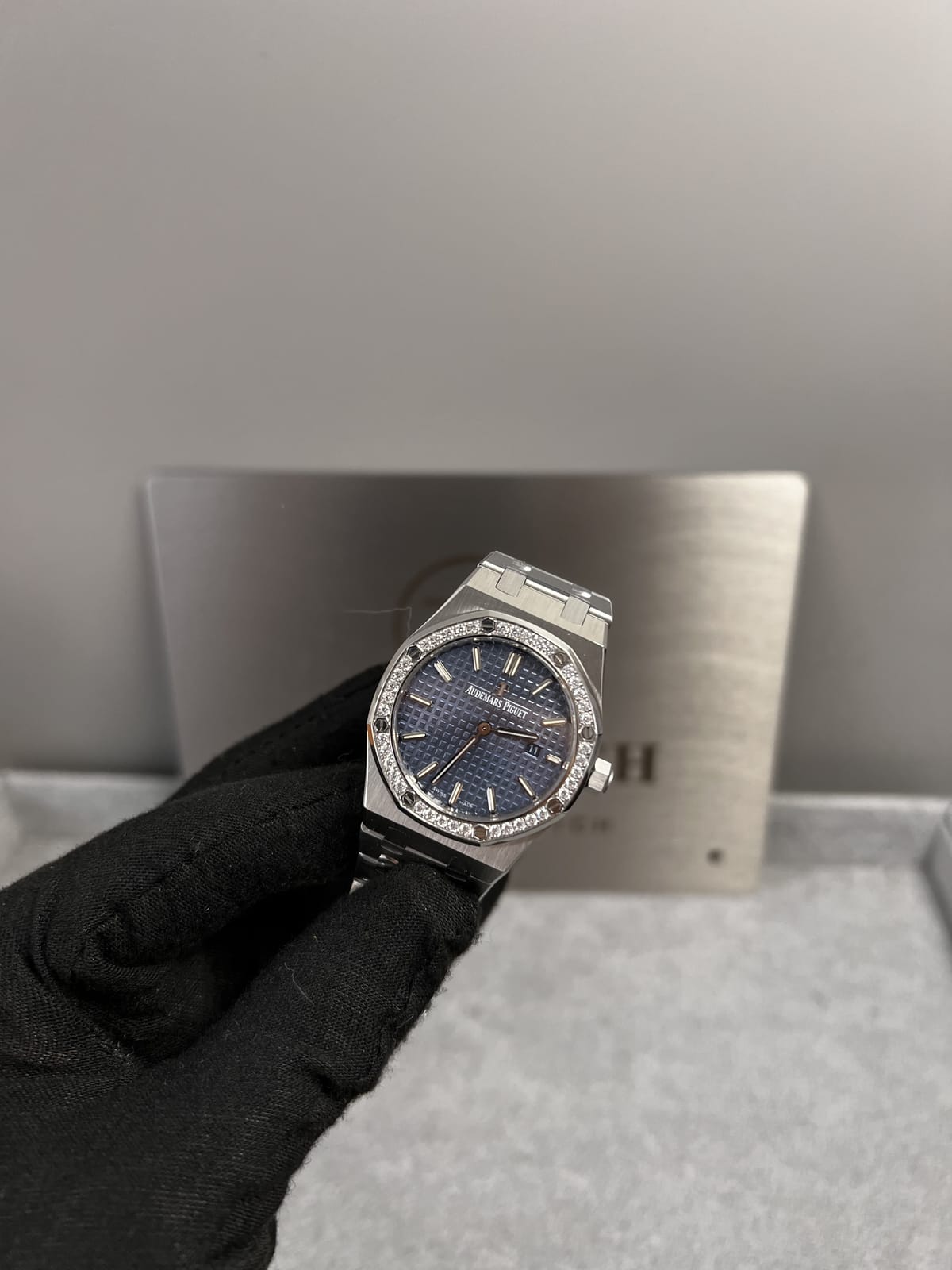 오데마피게 로얄오크 77350 다크블루다이얼 다이아셋팅 34mm 11