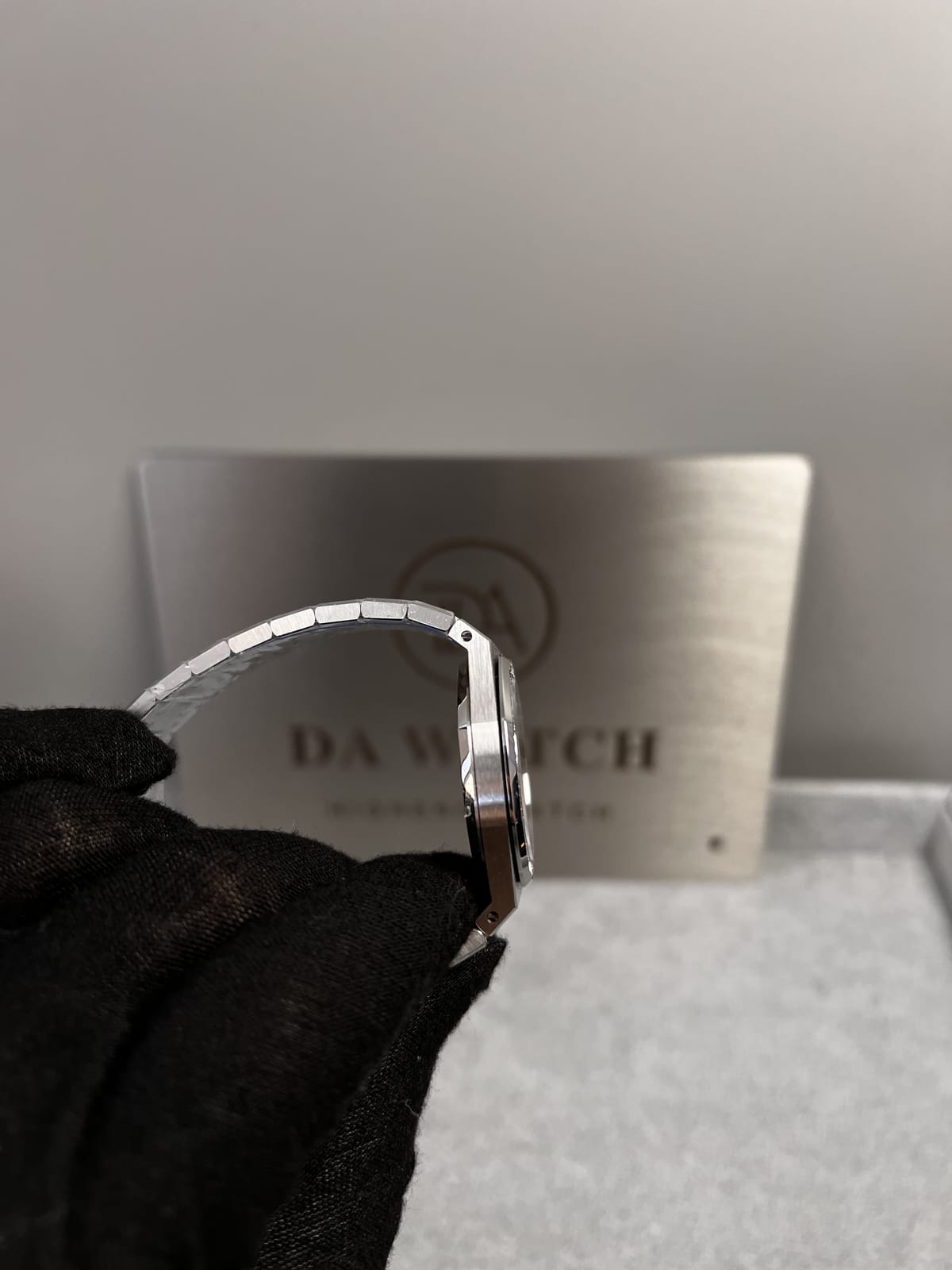 오데마피게 로얄오크 77350 다크블루다이얼 다이아셋팅 34mm 12