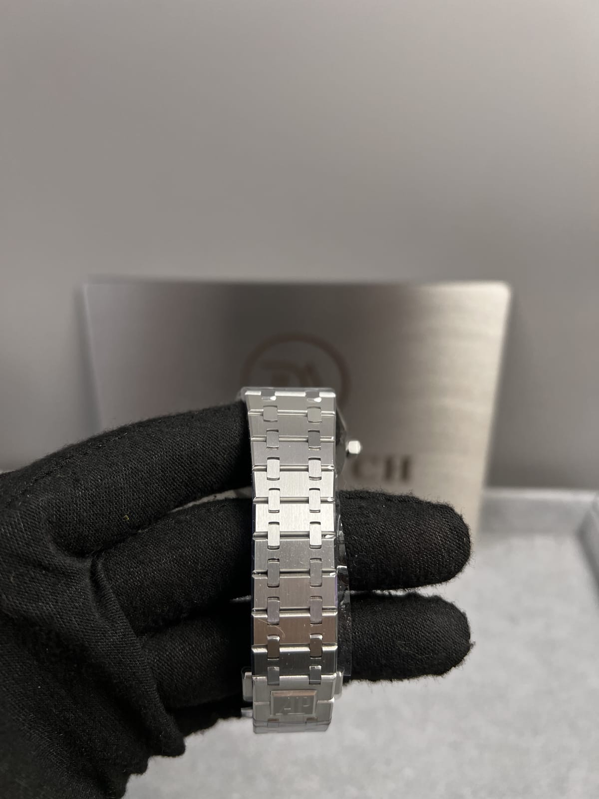 오데마피게 로얄오크 77350 다크블루다이얼 다이아셋팅 34mm 14