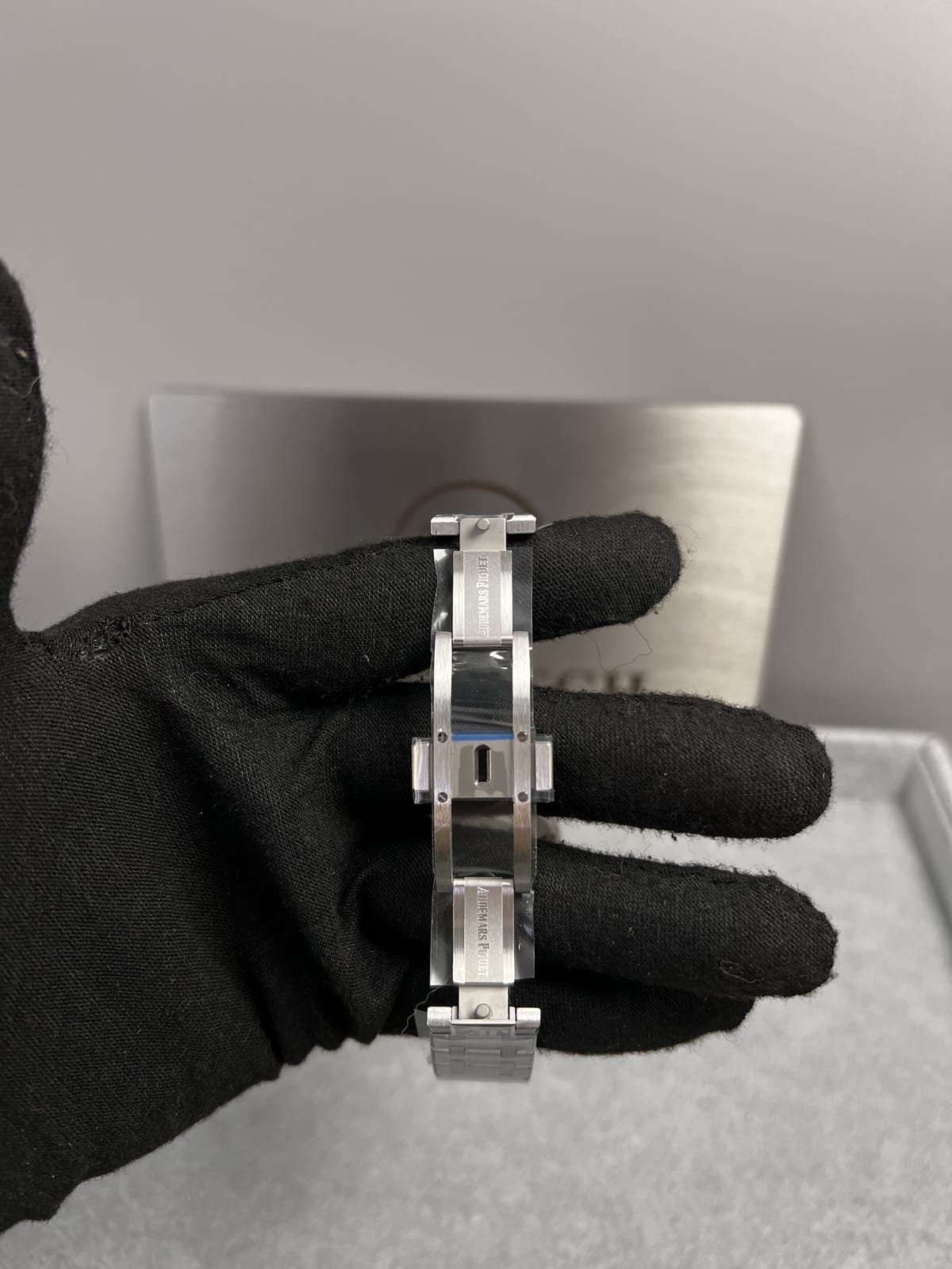 오데마피게 로얄오크 77350 다크블루다이얼 다이아셋팅 34mm 17