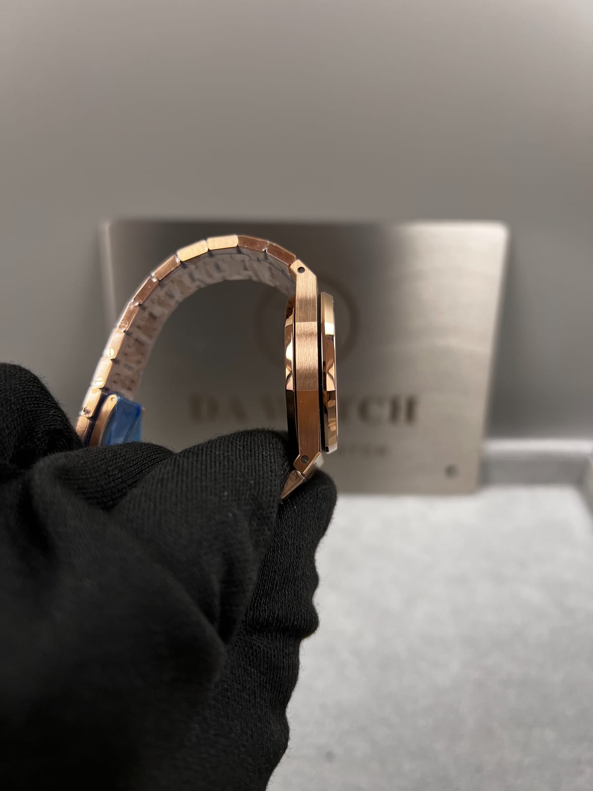 오데마피게 로얄오크 77350 로즈골드 화이트다이얼 다이아셋팅 34mm 12