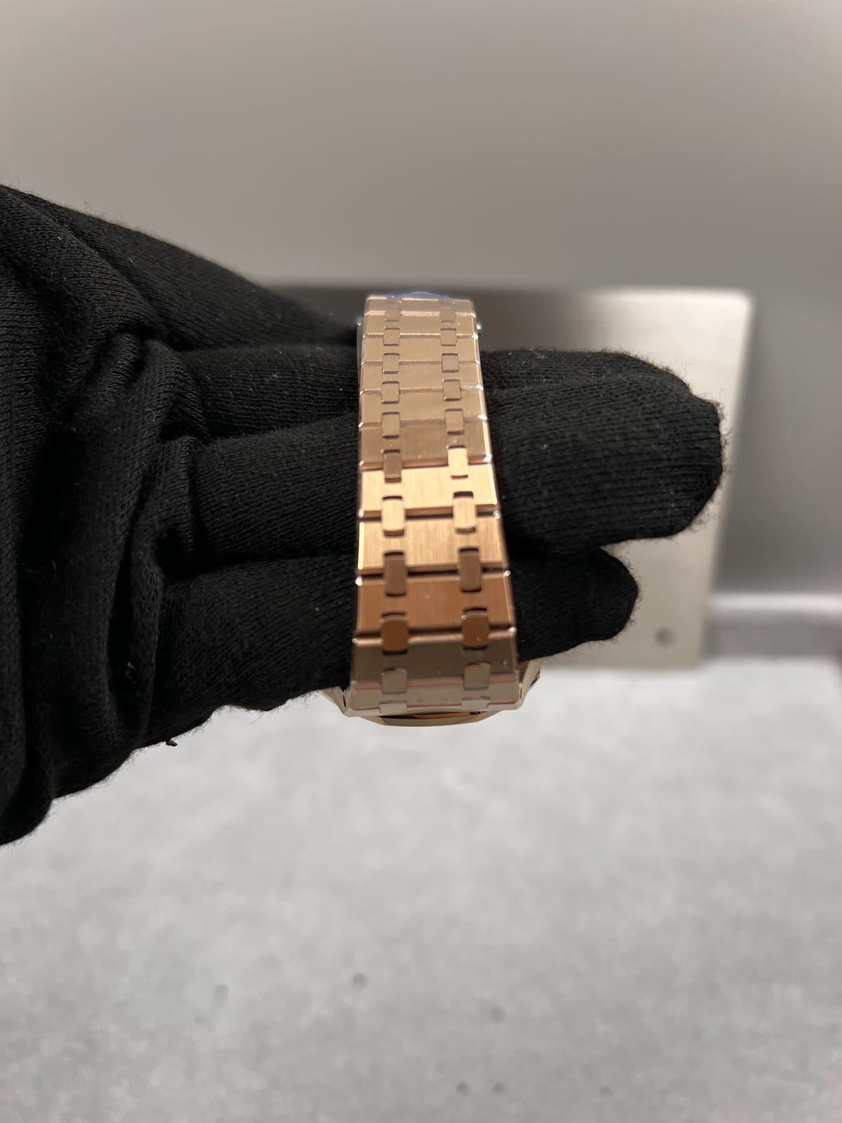 오데마피게 로얄오크 77350 로즈골드 화이트다이얼 다이아셋팅 34mm 16