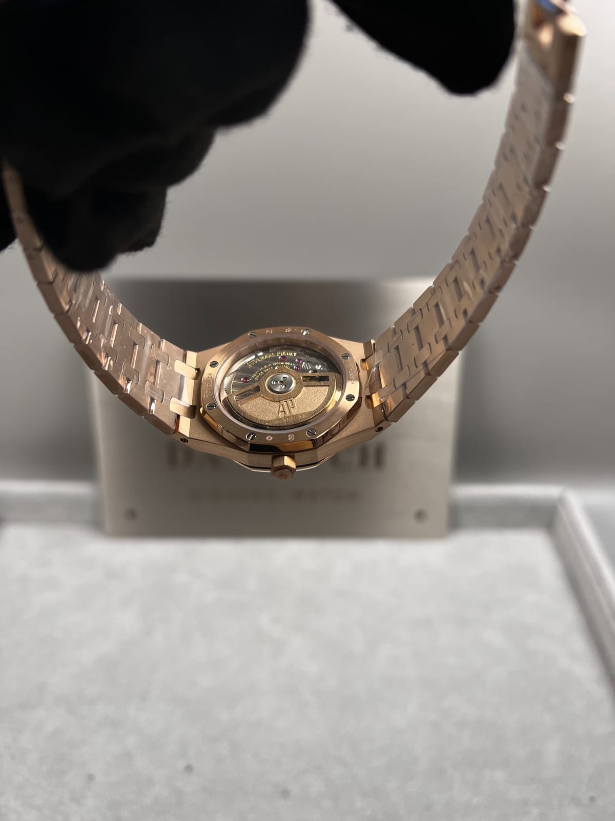 오데마피게 로얄오크 77350 로즈골드 화이트다이얼 다이아셋팅 34mm 19