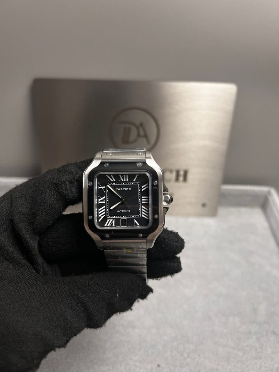 까르띠에 산토스 블랙베젤 40mm 4