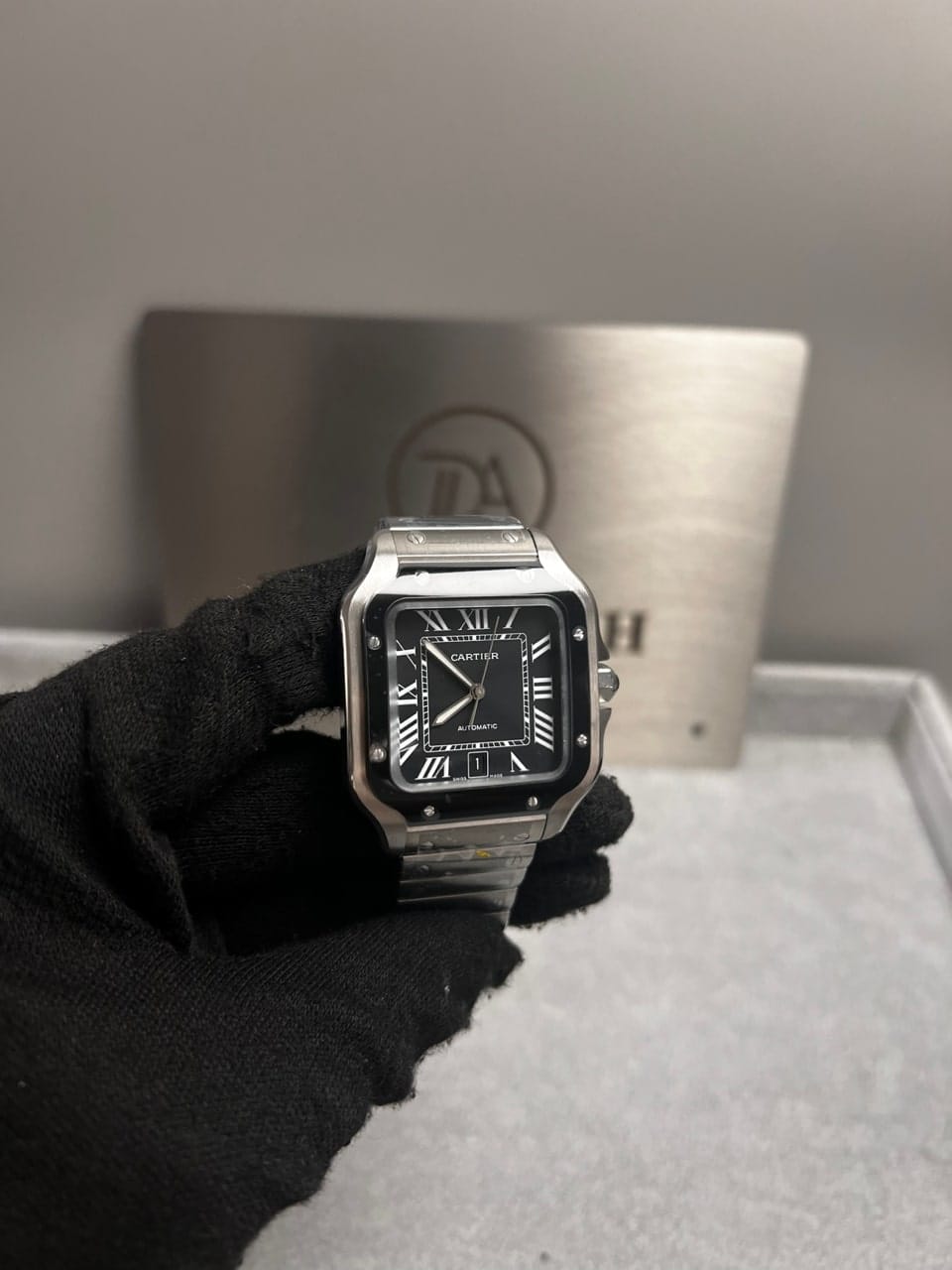까르띠에 산토스 블랙베젤 40mm 9