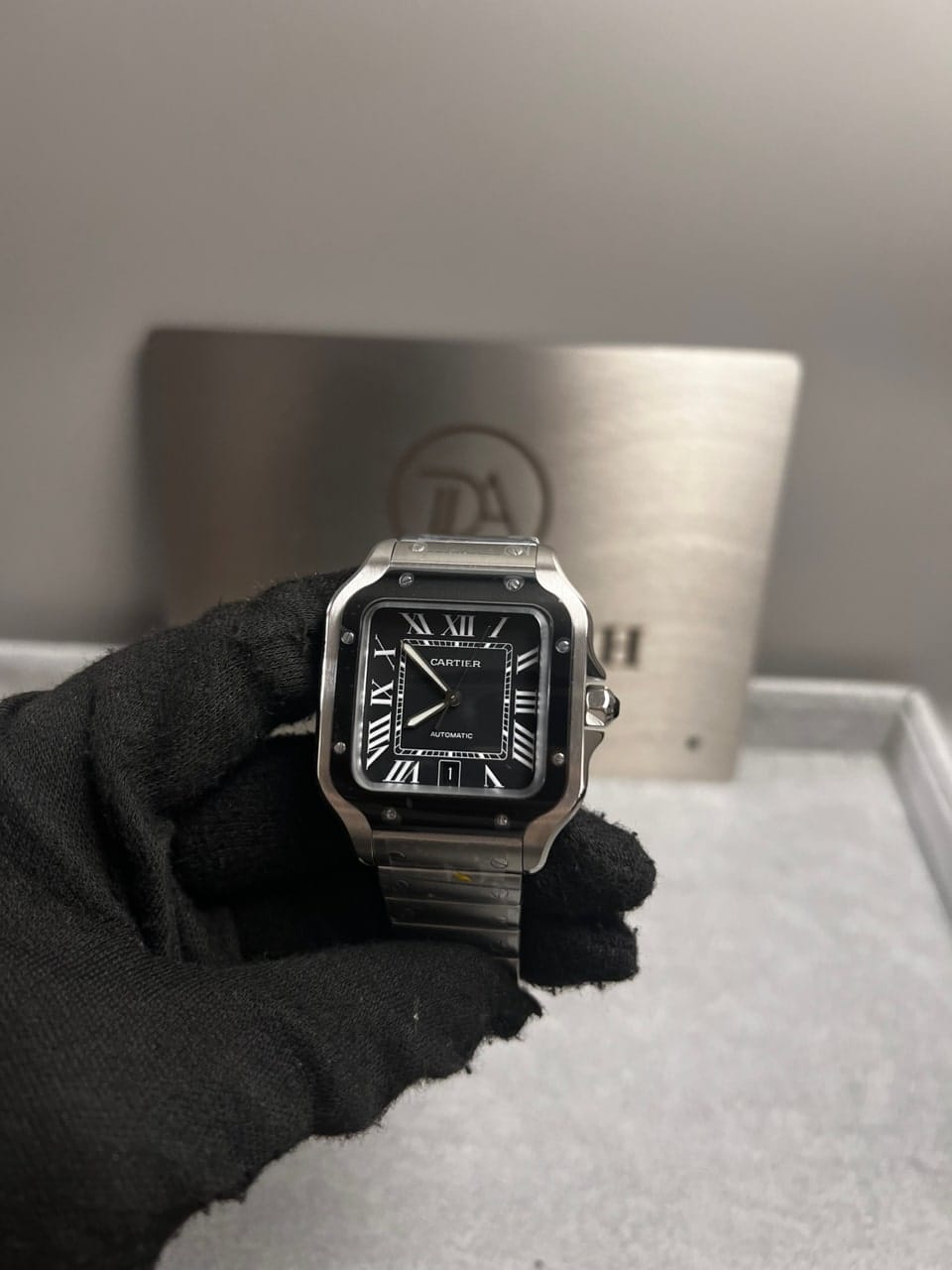 까르띠에 산토스 블랙베젤 40mm 10