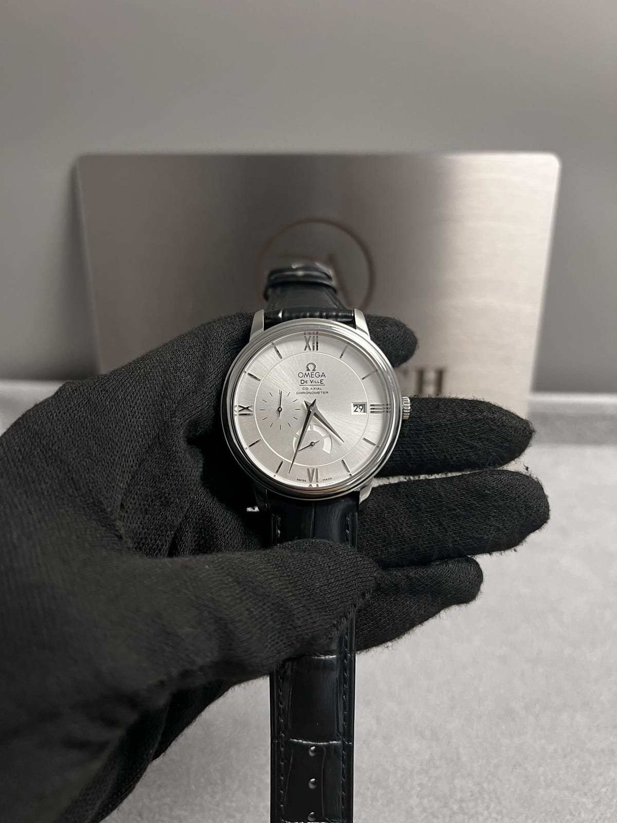 오메가 드 빌 프레스티지 실버다이얼 40mm 4