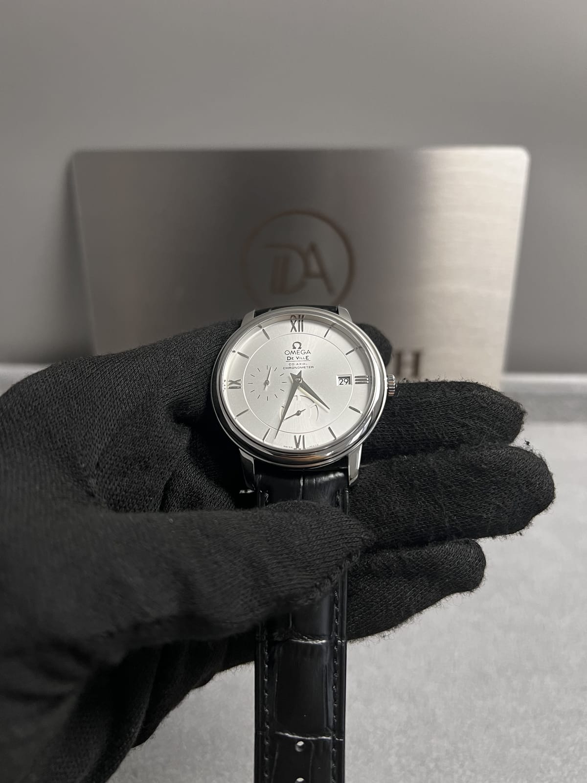오메가 드 빌 프레스티지 실버다이얼 40mm 5