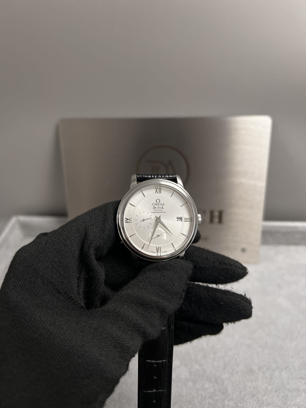 오메가 드 빌 프레스티지 실버다이얼 40mm 9
