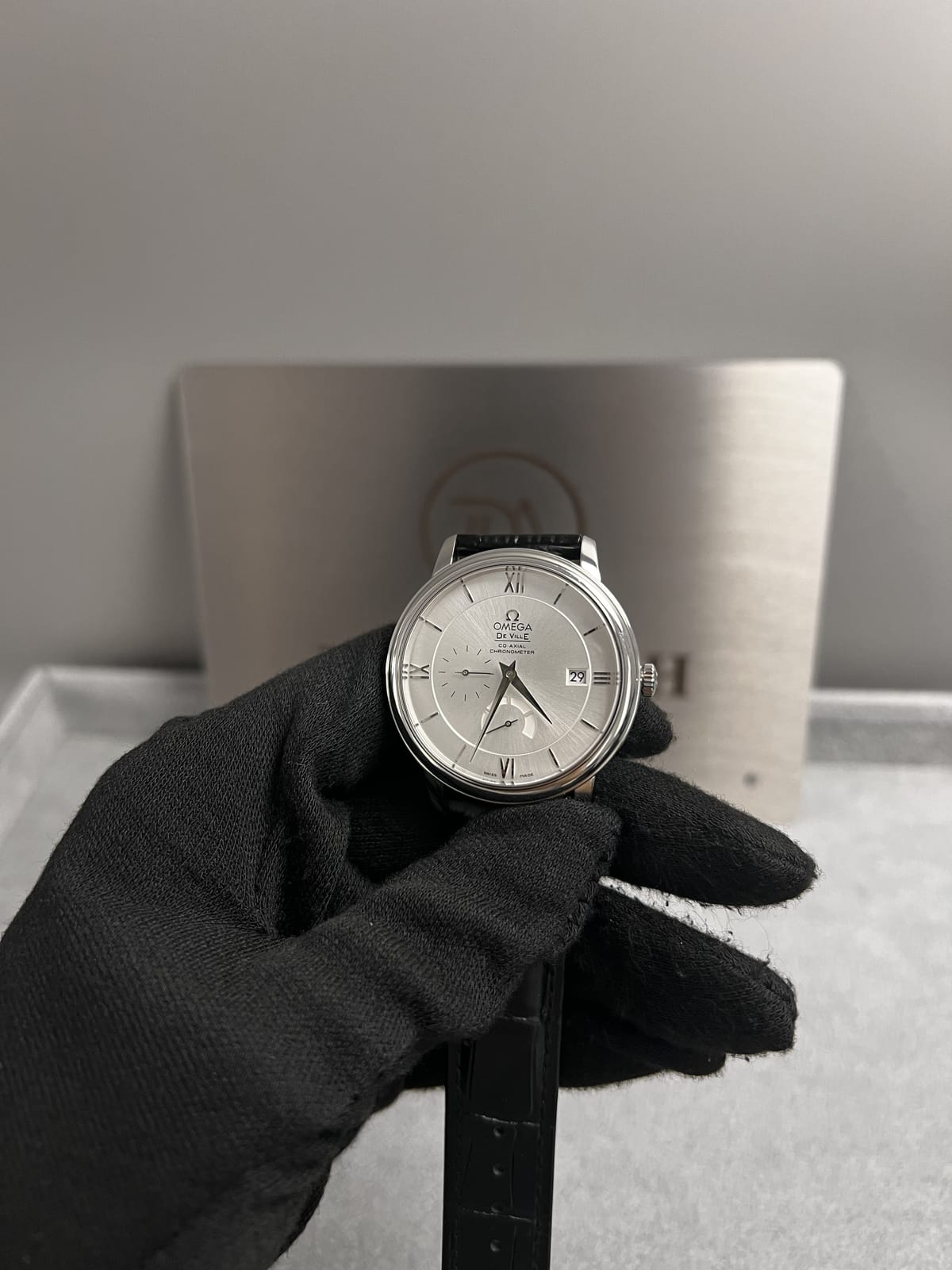 오메가 드 빌 프레스티지 실버다이얼 40mm 10
